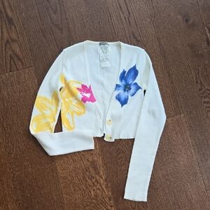 GF FERRE - Floral Cardigan with Colorful Flowers